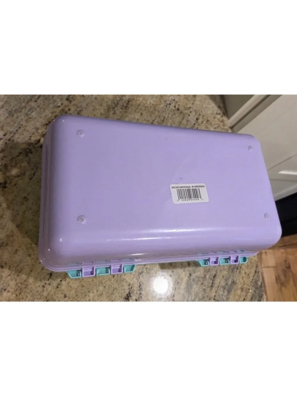 Caboodles Lavender Purple & Mint Green Makeup Carrying Case Mirror Fold out